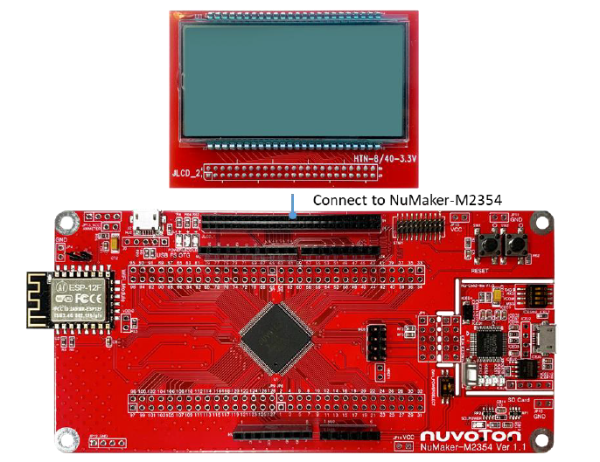NuMaker-M2354 with external LCD panel