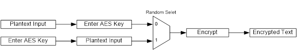 Figure 12. Random change the plaintext, Key input procedure.