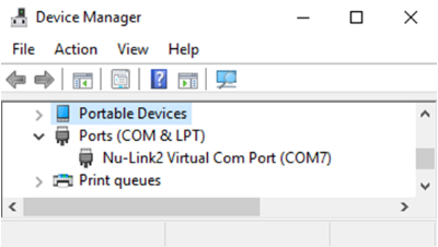 Nu-link2 Virtual Com Port